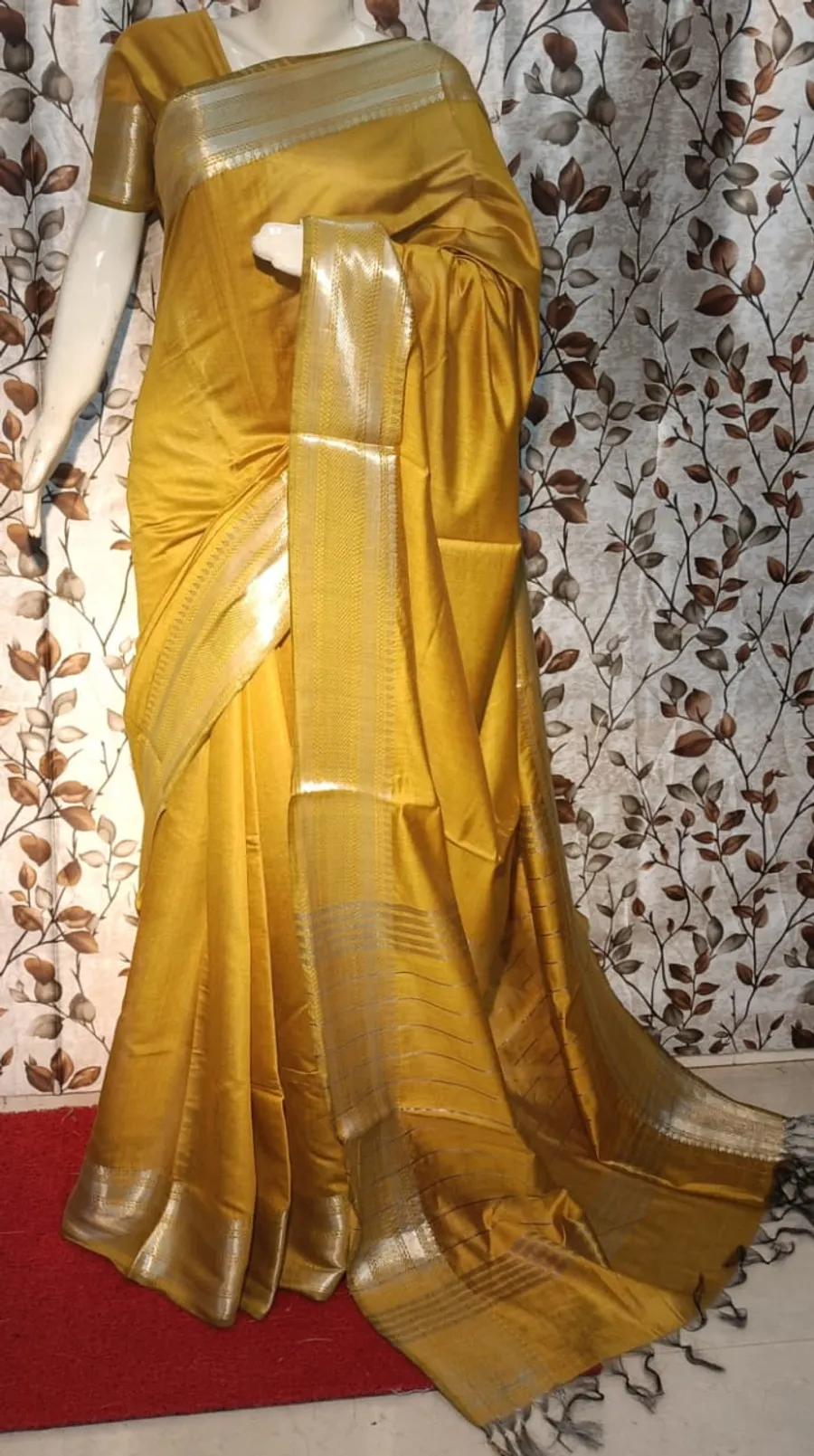 Traditional Maheshwari Semi Silk Saree